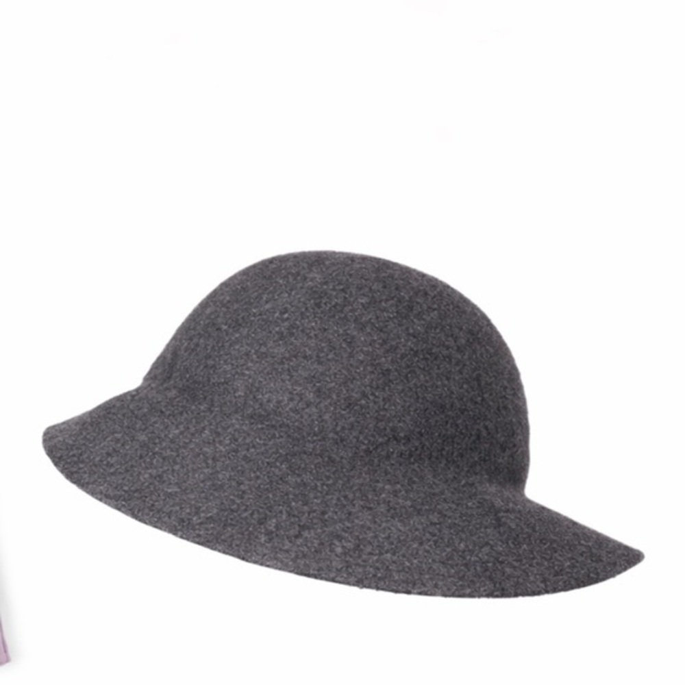 Zara Charcoal Gray Wool  Cloche Hat
